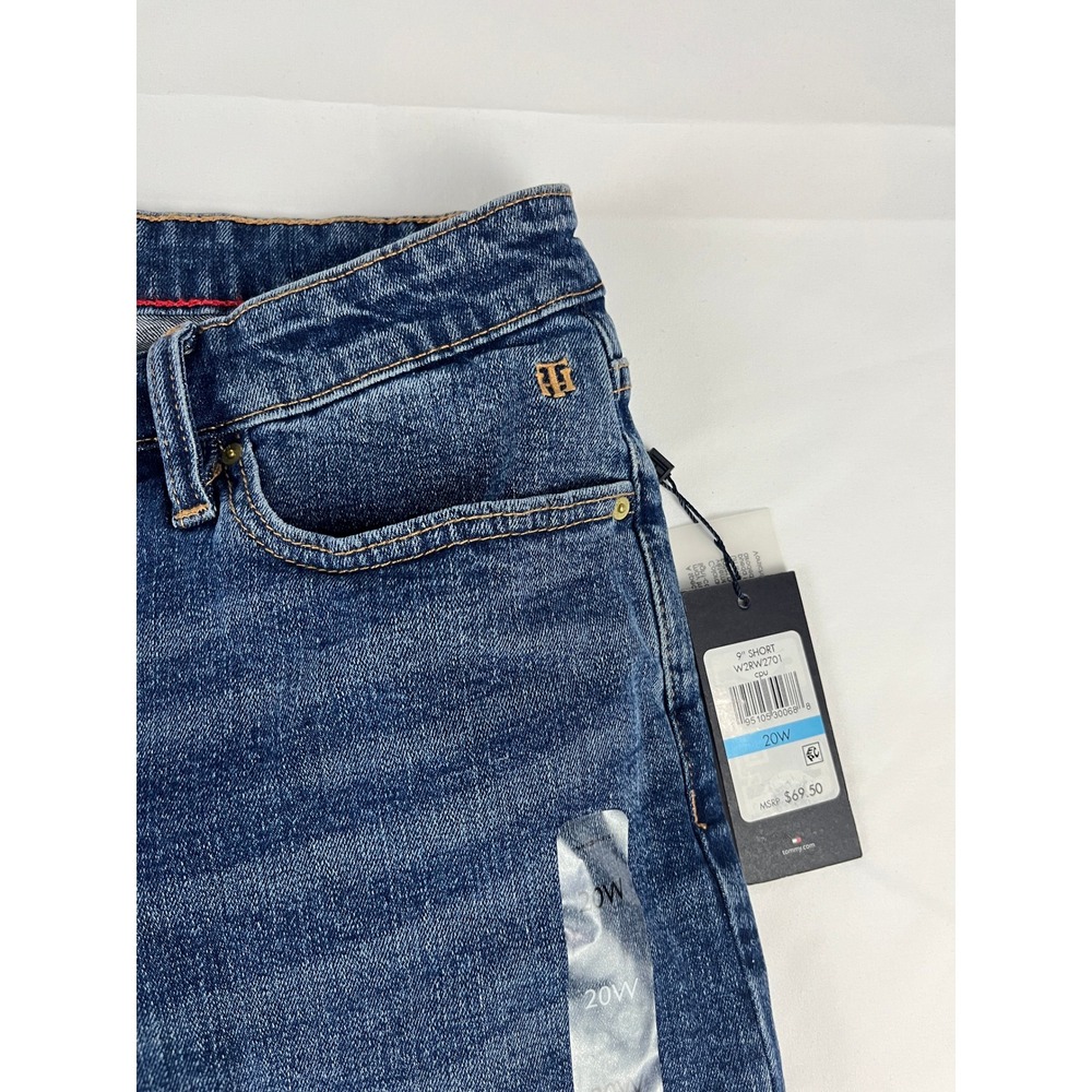 Tommy‎ Hilfiger Women's Denim Shorts Size 20W Cuffed Mid Wash Blue